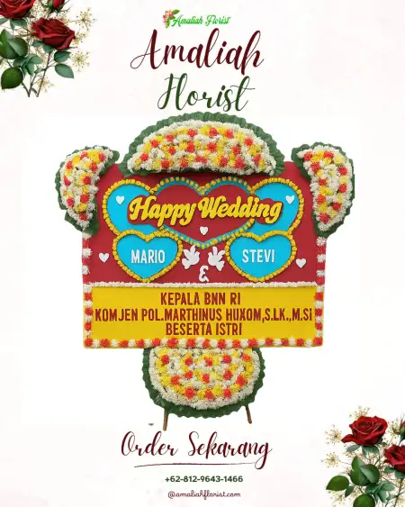 Papan Bunga Pernikahan Argawana